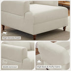Oversized Chaise Lounge Chair Set of 2, Cloud Fluffy Chaise Sofa Recliner - Image 9