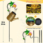 Hummingbird Solar Lanterns Garden Decor, Outdoor Waterproof Watering Can - Image 7