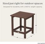 POLYWOOD ECT18MA Long Island 18" Side Table - Image 3