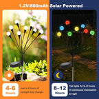 ALSO GO Solar Garden Lights, Solar Firefly Lights Outdoor 8 Pack 64 LEDs - Image 6