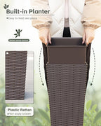 Greesum 24 Inch Tall Plastic Planters, Detachable Inner Pot & Drainage Holes - Image 4