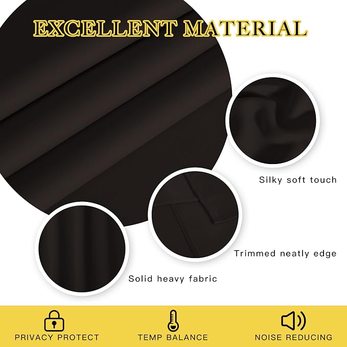 NICETOWN Blackout Drapery Curtain Panel 90 inches Long - Image 2