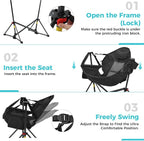 Ainfox Hammock Camping Chair, Foldable Portable Rocking Chairs - Image 5