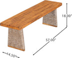 Christopher Knight Home Pasco Acacia Wood Outdoor Dining Table Set - Image 6