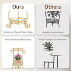 LASZOLA 3 Tier Gold Metal Plant Stand - Image 4
