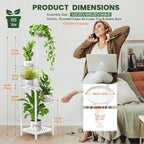 TOSKING 5 Tier Tall Plant Stand Indoor Outdoor, Heavy Duty Corner Shelf - Image 3