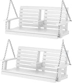 KINGYES Outdoor Hanging Porch Swing Set of 2, Waterproof Swing by KINGYES