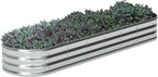 zizin Galvanized Raised Garden Bed Metal Oval Raised Garden Beds Outdoor by zizin