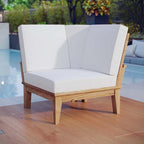 Modway EEI-1146-NAT-WHI-SET Marina Premium Grade A Teak Wood Outdoor Patio - Image 2