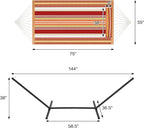 Two Person Hammock with Stand for Outside Heavy Duty, Outdoor Patio Hammock - Image 3