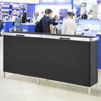 VEVOR Extra Long Folding Portable Bar Tradeshow Podium Table - Image 2