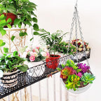 4 Pack 8 inch Hanging Planter Pots, Self-Watering Round Hanging Basket - Image 5