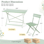 MELLCOM 5-Piece Foldable Patio Dining Set - Image 2