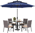 PHI VILLA 5 Pieces Outdoor Dining Set by PHIVILLAThepioneerofcomfortablehouseholdsupplies