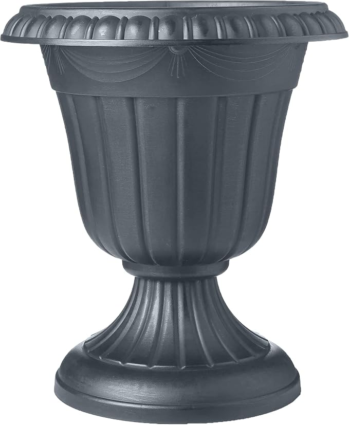 Arcadia Garden Products PL20GY Classic Traditional Plastic Urn Planter by Unknown