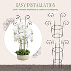 4 Pack 30 Inch Tall Metal Plant Trellis - Image 5