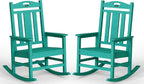 Ciokea Oversized Outdoor Rocking Chairs Set of 2, 380lbs Heavy-Duty Large Patio by CIOKEA