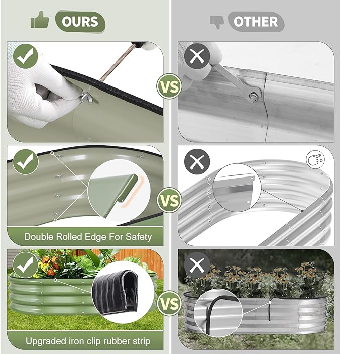 Galvanized Raised Garden Bed Outdoor- Raised Beds - Image 4