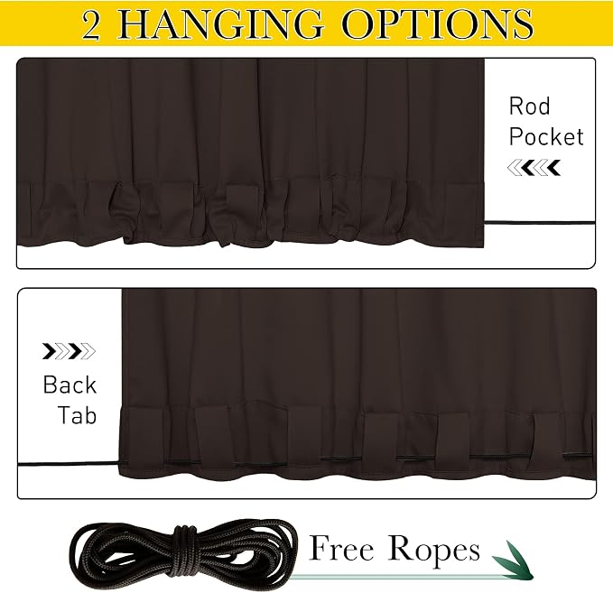 NICETOWN 2 Panels Weighted Blackout Curtains - Image 4