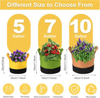Grow Bags 10 Gallon, 6 Pack Fabric Plant Pots - Image 4