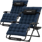 UDPATIO Oversized Zero Gravity Chair Set of 2, 33In XXL Patio Reclining Chair by UDPATIO