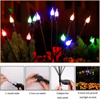 2 Pack Each 8 LEDs Solar Garden Lights Waterproof Outdoor Landscape Path - Image 4