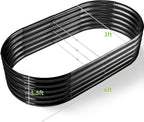 Land Guard 6x3x1.5ft Galvanized Raised Garden Bed Kit, Metal Planter Boxes - Image 2