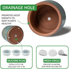 YBX Terracotta Pots Inch with Drainage Holes, Bee Decor, Ceramic Pots - Image 3