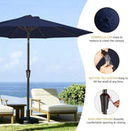 MEWAY 9ft Patio Umbrella Outdoor Table Umbrellas - Image 6