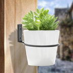 6 Pack 4 inch Flower Pot Holder Ring, Flower Pot Holder Ring Wall Mounted Set - Image 2
