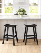 Weatherproof Bar Stools Set of 2, Saddle Seat, Bar Height Stools - Image 4