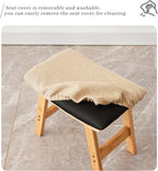 Foot Stool, Bamboo Small Sofa Foot Rest Under Desk, Extra Seating - Image 5