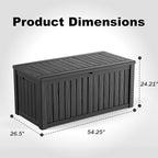 ROJIK 150 Gallon Outdoor Storage Box Waterproof - Image 2