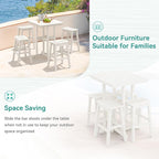 37.5" H Outdoor Bar Table，HDPE Bar Height Table - Image 5