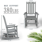 Oversized Rocking Chair Set of 8, Outdoor Rocking Chair - Image 3