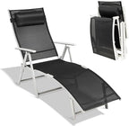 Giantex Chaise Lounge Chair for Outside, Pool Folding Reclining Beach Chair by Giantex