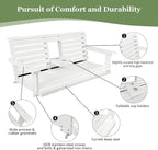 Poly Lumber 3-Seat Porch Swing, HIPS 5-Feet Bench Swing - Image 5
