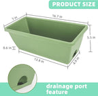 Window Box Planter, 7 Pack Plastic Vegetable Flower Planters Boxes 17 Inches - Image 3