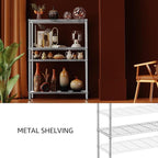 IZEUK 4-Tier Adjustable Heavy Duty Metal Wire Shelving Unit, Wide Storage Rack - Image 7