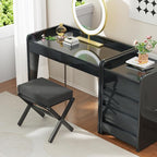 Foldable Foot Stool Ottoman, Small Padded Foot Rest - Image 2