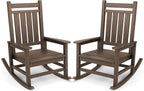 SERWALL Oversized Outdoor Rocking Chair Set of 2, HDPE Rocker by SERWALL