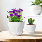7/6.2/5.5/5/4.5/4 inch Plant Pots, 6 Pack Flower Pots - Image 7