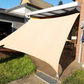 KANAGAWA 8'X14' Cream Custom Size Sun Shade Sail Rectangle UV Block Canopy Cover by KANAGAWA