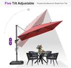 PURPLE LEAF 9 Feet Square Cantilever Umbrella Patio Umbrella - Image 6