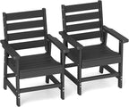 GREENVINES Outdoor Dining Chairs Set of 2 | HDPE | Patio Chair | All-Weather | by GreenVines
