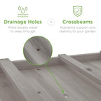 Best Choice Products Raised Garden Bed 48x24x32-inch Mobile Elevated Wood - Image 6