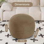 MeMoreCool Round Stuffed Pouf Ottoman Foot Rest, Floor Pouf Foot Stool - Image 2