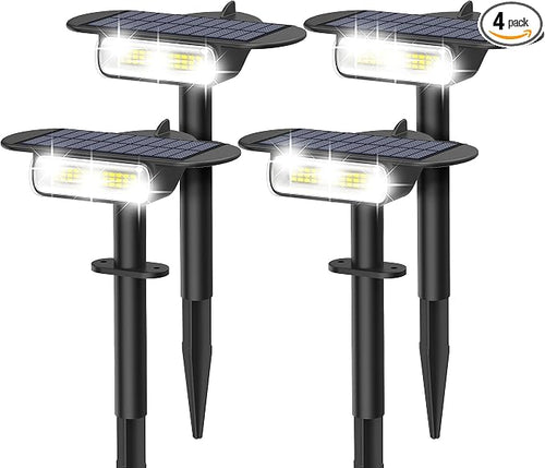 4 Pack Solar Spot Lights Outdoor Waterproof IP68, Auto On/Off Bright Solar by Latband