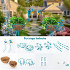 Set of 2 Blue Peacock Outdoor Planters - Image 6