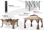 COOSHADE 11x11 Pop Up Gazebo Tent Outdoor Canopy Patio Shelter - Image 5